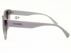 CHANEL  -Gray with White Stick - P83096  - female - plastic -Hexa Square -CR UV400-Medium-Eyewear