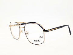 Boss-90431-Male-MetalDouble Bridge Square -Wide-Eyewear