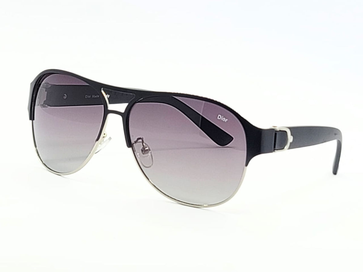 Dior - Black Silver- Metalic with Plastic Stick - Aviator - Eyewear