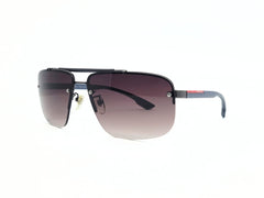 Prada Sunglasses - Grey- Metalic with Plastic Stick - Square