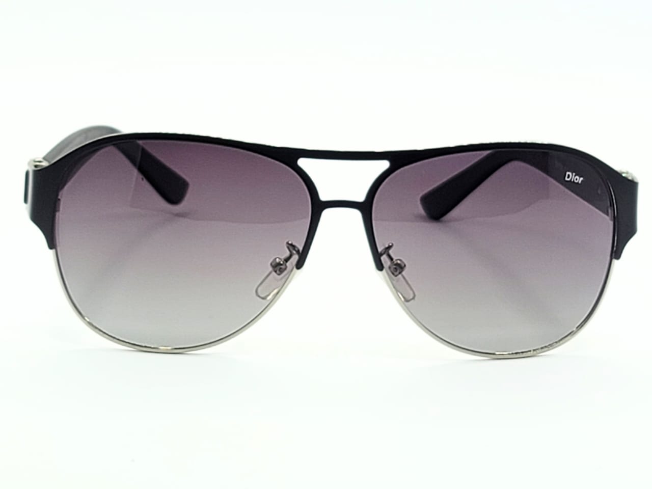 Dior - Black Silver- Metalic with Plastic Stick - Aviator - Eyewear