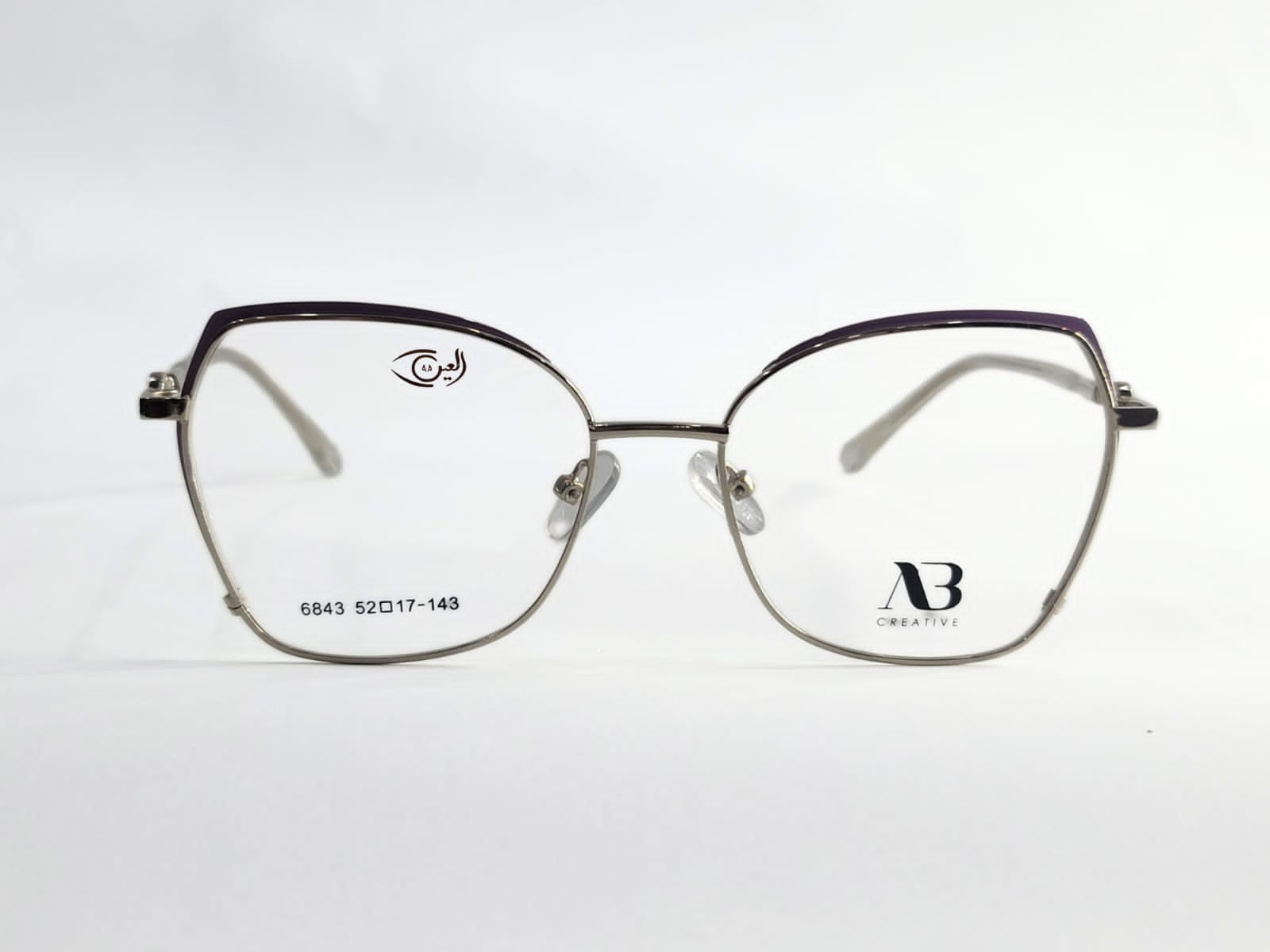 Designer - light purple with Golden stick- Female - Metal - Hexa square - Eyewear