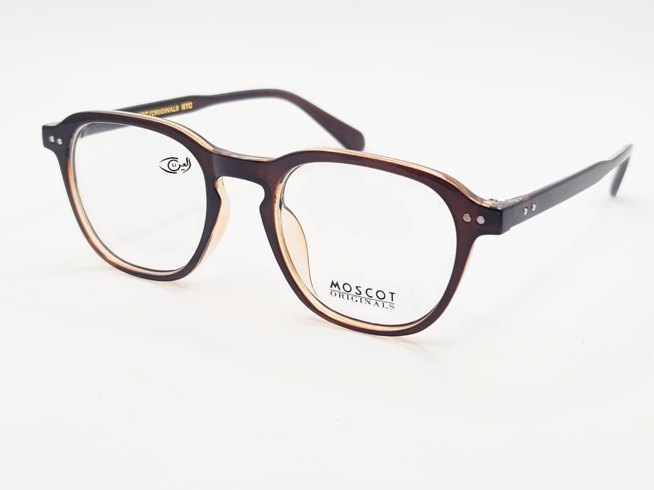 Moscot - Dark Brown - Unisex - Plastic TR - Hexa Round - Wide - Eyewear