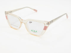 Designer - Plastic Sheet - Transparent Golden - Female - Hexa Square -  Medium - Eyewear