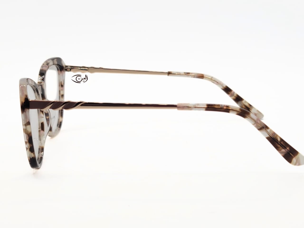 Designer - Brown Double Shade - Female - Front Plastic Stick - Metal - Cat Eye - Wide