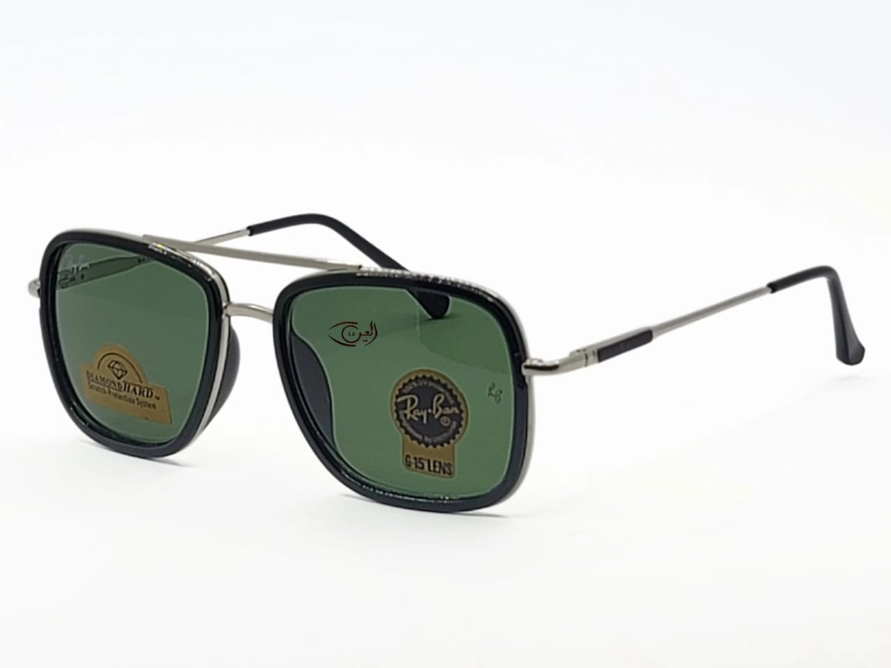 Ray Ban Sunglasses - Male -  - Double Bridge Square - Metal - Diamond Glass - Eyewear