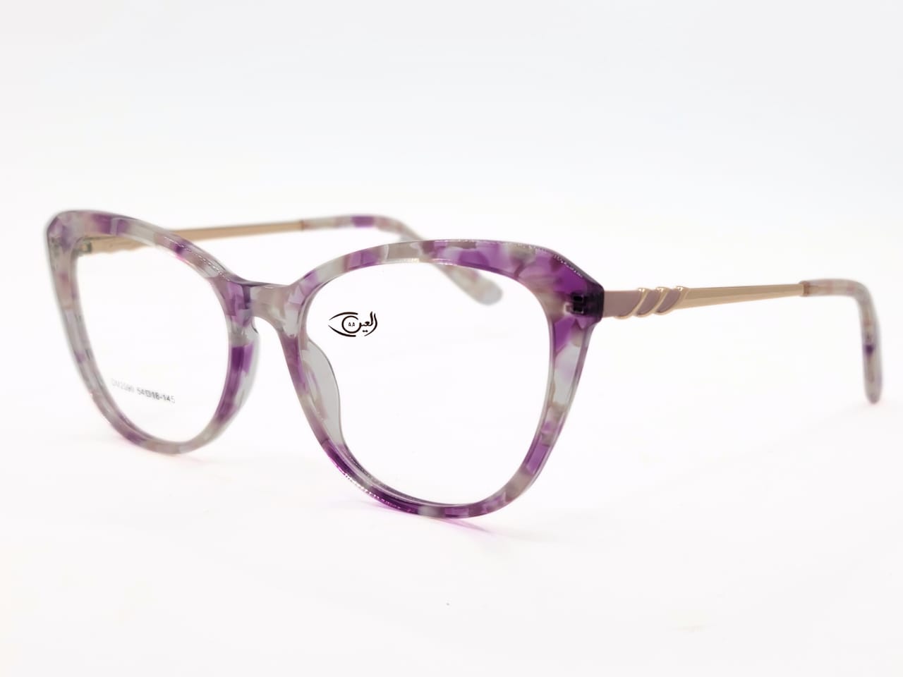 Designer - Purple Double Shade 
 - Female- Front Plastic Stick -  Metal - Cat Eye - Wide - Eyewear