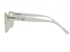 Designer - Transparent - Female - Plastic  - Hexa Round - Medium - Eyewear