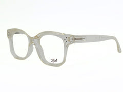 Designer - Transparent - Female - Plastic  - Hexa Round - Medium - Eyewear