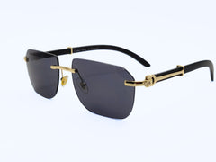 Cartier - black Golden - Metal - Medium - Male - Square - CR Plastic UV - Eyewear