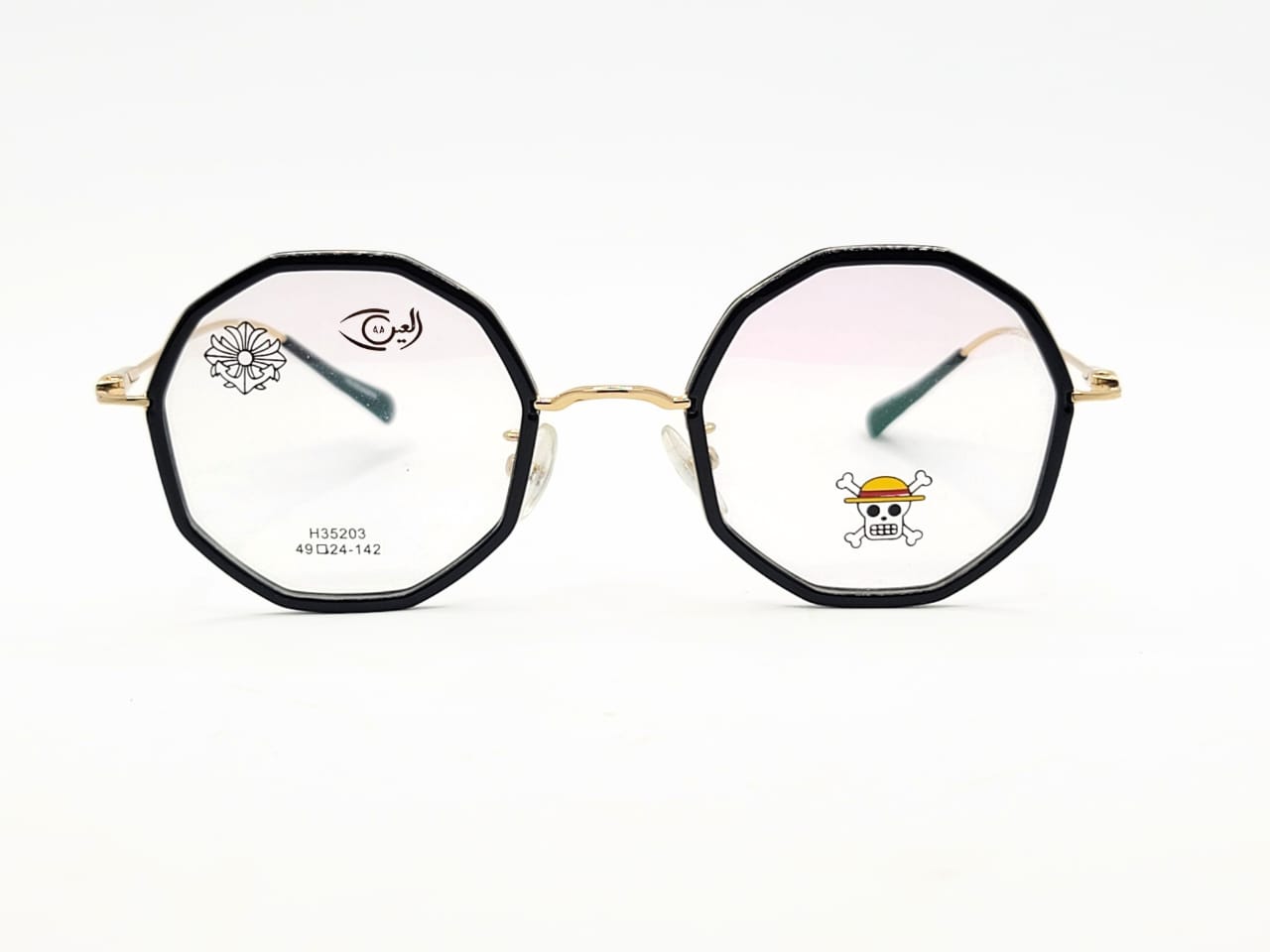 Designer  - Black with Golden Stick - Female - Metal - Hexa - Eyewear