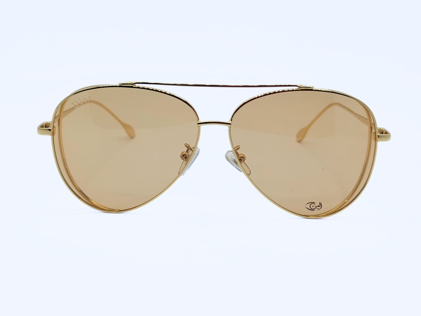 Dior - Golden - Female - Double Bridge Aviator - CR UV - Metal - Wide - Eyewear