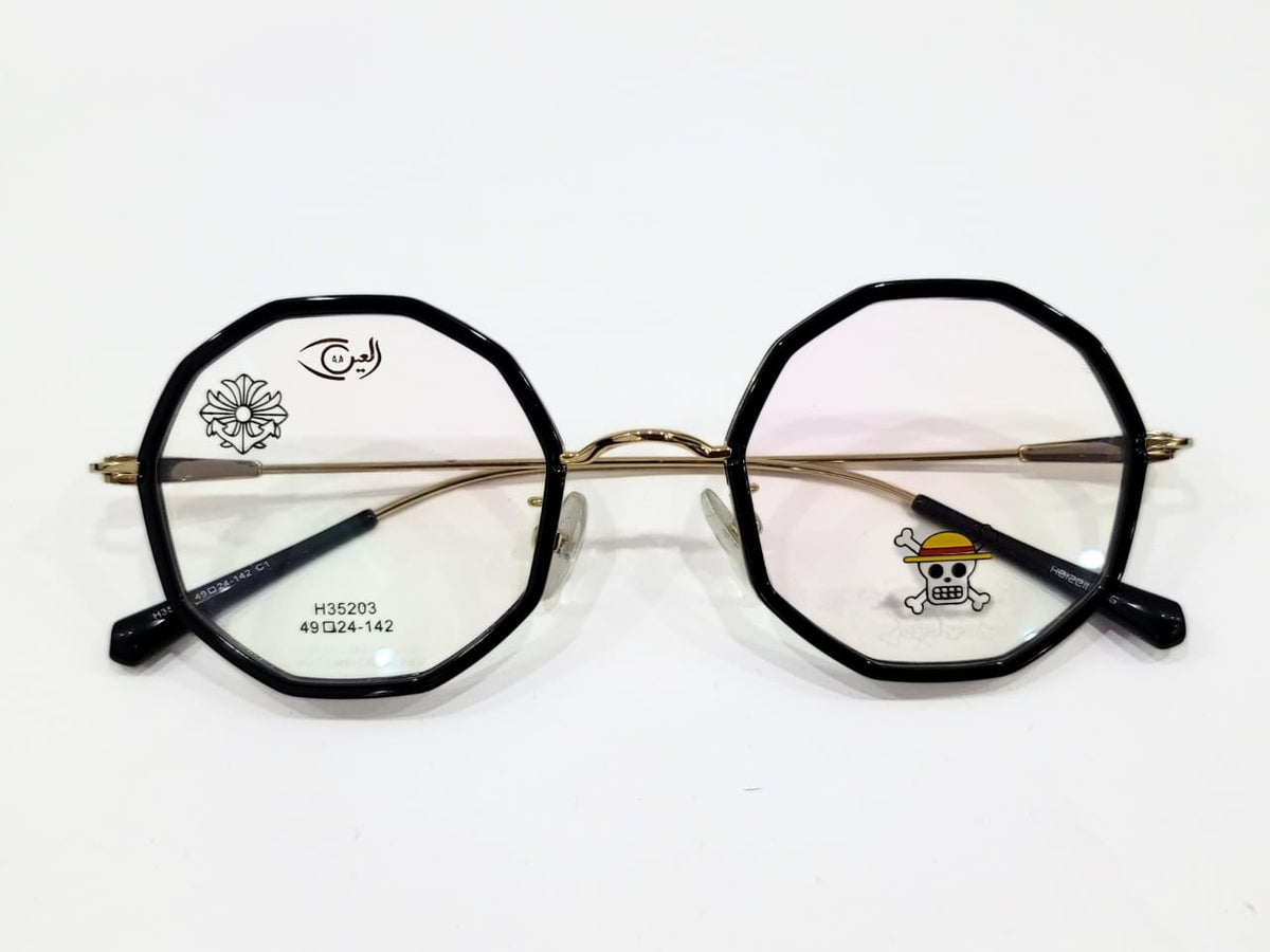 Designer  - Black with Golden Stick - Female - Metal - Hexa - Eyewear