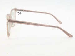 Designer - Transparent peech- Female - Plastic Sheet - Square - Wide - Eyewear