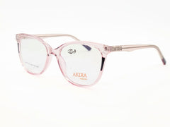 Designer - Transparent Pink - Female - Plastic Sheet - Cat eye - Wide - Eyewear