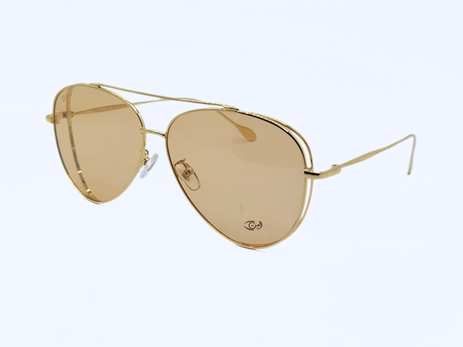 Dior - Golden - Female - Double Bridge Aviator - CR UV - Metal - Wide - Eyewear