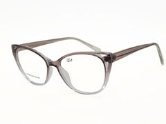 Designer - Double Shade Gray - Female - Plastic Sheet - Cat Eye - Medium - Eyewear