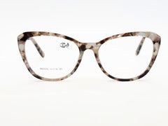 Designer - Brown Double Shade - Female - Front Plastic Stick - Metal - Cat Eye - Wide