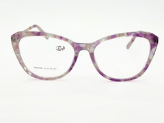 Designer - Purple Double Shade 
 - Female- Front Plastic Stick -  Metal - Cat Eye - Wide - Eyewear