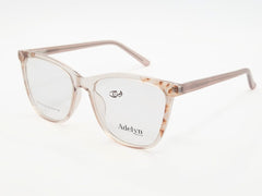 Designer - Transparent peech- Female - Plastic Sheet - Square - Wide - Eyewear